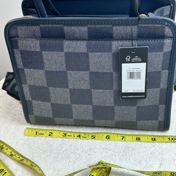 Karl Lagerfeld Blue Crossbody Satchel Bag NWT - Picture 7 of 16